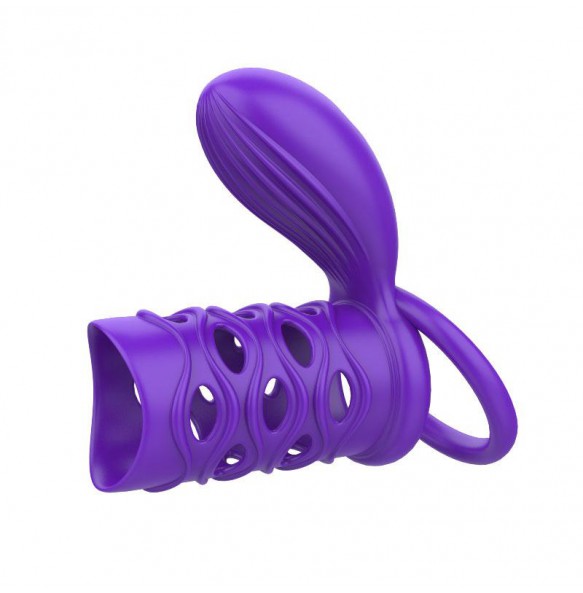 PLEASE ME Male Vibration Delay Cock Ring QY253 (Chargeable - Purple)